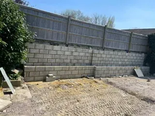 Block retaining wall in Kent