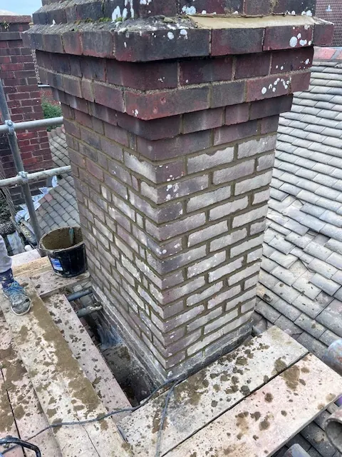 Chimney repointing work in Kent