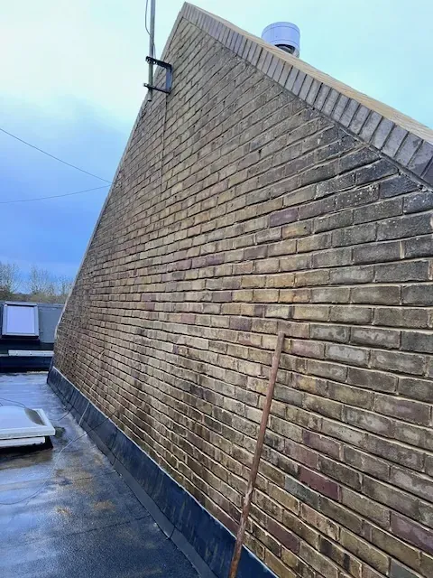 Raked out gable wall in Kent