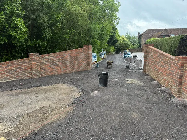 Driveway groundwork and foundation preparation in Kent