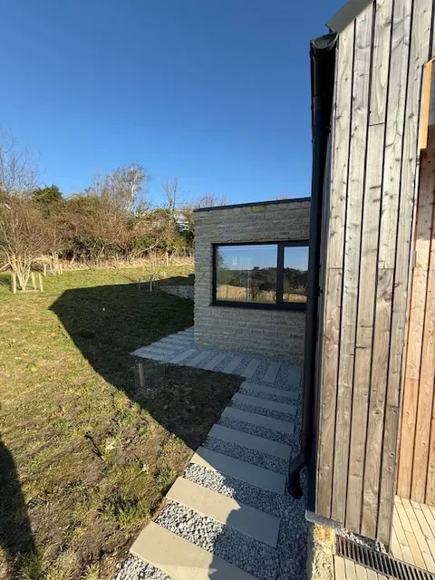 Stone extension with garden steps in Kent