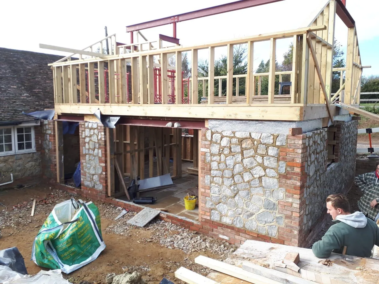 Stone extension construction in Kent by Built by Pros