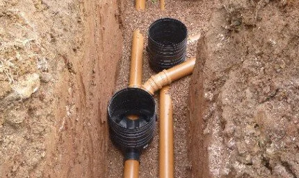 Foul and surface water drainage installation in Kent