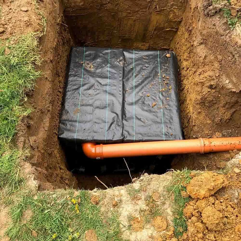 Soakaway drainage installation in Kent
